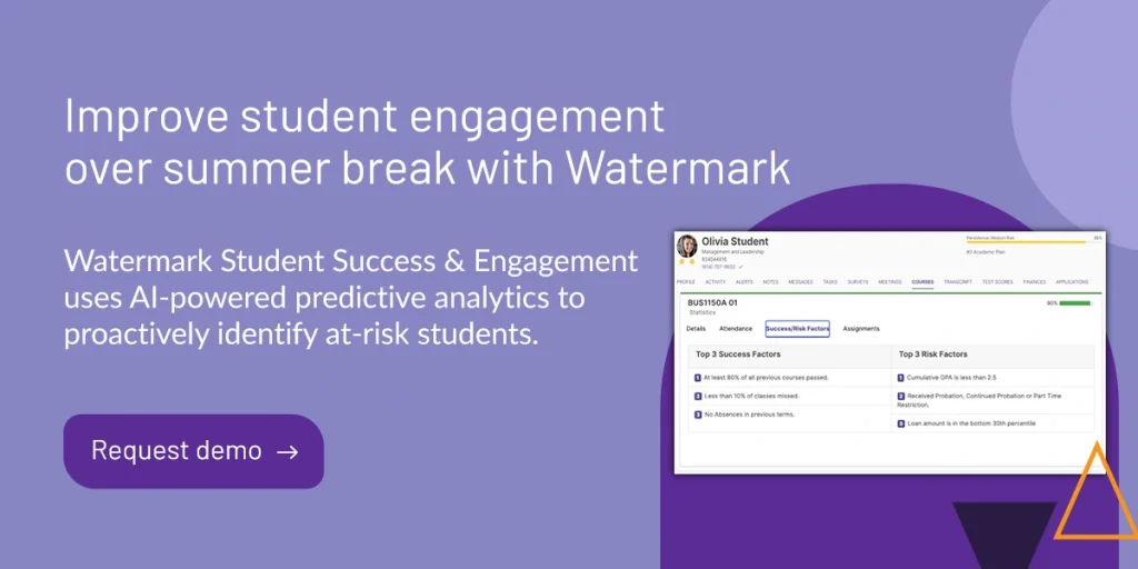 Improve student engagement over summer break with Watermark