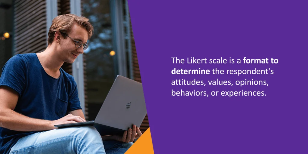 likert scale is a format to determine the respondent's attitudes, values, opinions, behaviors, or experiences