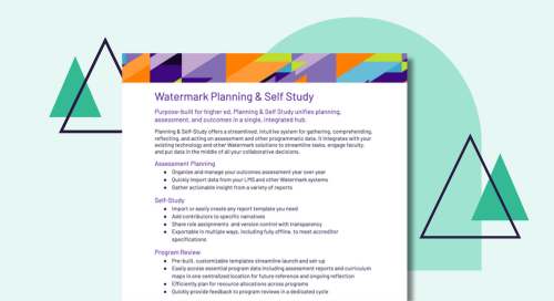 Watermark Planning & Self-Study Flyer