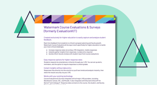 Watermark Course Evaluations & Surveys Flyer