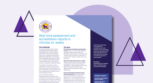 Real-Time Assessment and Accreditation Reports in Minutes vs. Weeks at University of North Alabama