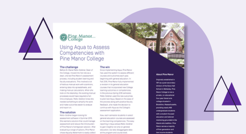 Using Outcomes Assessment Projects to assess competencies with Pine Manor College