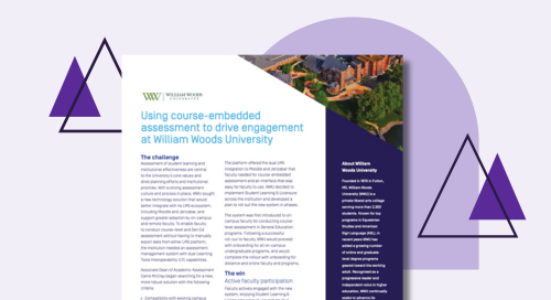 Using course-embedded assessment to drive engagement at William Woods University